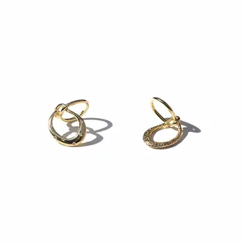 Apskritimo žiedas moterų inkrustacijos cirkonis metalo asmenybės rodomojo piršto žiedą nišą dizaino paprastumas