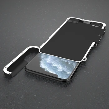 Armor King Nerūdijančio Plieno Metalo Flip Case For iPhone 11 11 Pro Max XS XR atsparus smūgiams gaubtas, Skirtas 