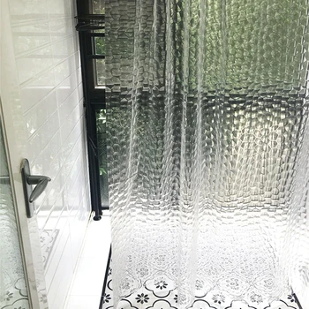 Atsparus vandeniui 3D Sutirštės Skaidrus Užuolaidos Vonios kambarys Dušo Užuolaidos su Kabliais, Vonios kambarys Accessaries Užuolaidos vonios kambarys