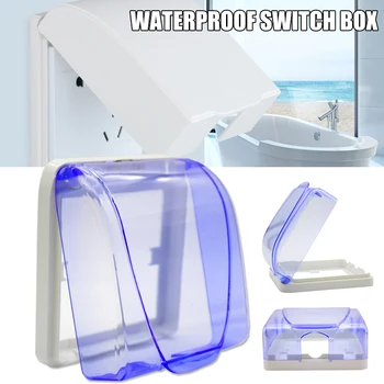 Atsparus vandeniui Plastikinis Perjungti Padengti Dėžutės sieninių šviestuvų Lizdas Doorbell Flip Dangtelis Dangtelis Namų vonios Vandeniui jungikliu atveju