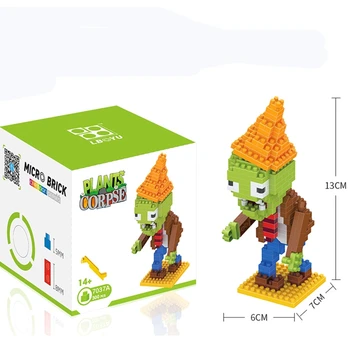 Augalai vs Zombies Duomenys Blokai Veiksmų Skaičiai LegoED Vaidmuo Žaisti Mūšiai Mokymosi Žaislai Vaikams Žaislų Kolekcija