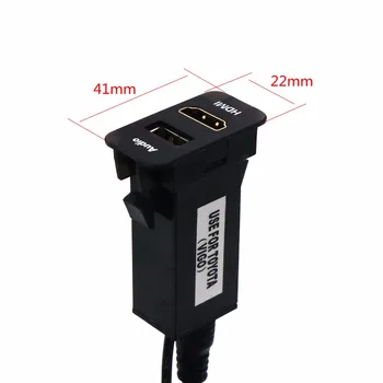 Automobilinis USB Garso Įvesties Įkroviklį su HDMI Lizdas Naudoti TOYOTA Hilux VIGAS,Miestelyje,Corolla ex,Yaris,Reiz