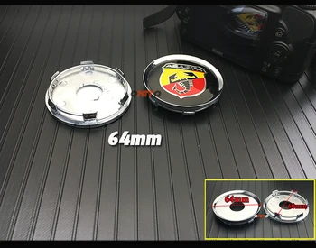Automobilio stilius 20PCS 56MM 60mm 64mm Automobilių Ratų gaubtai Auto Varantys Kepurės lipdukai Abarth Logotipas Ženklelis Emblema apima Auto priedai