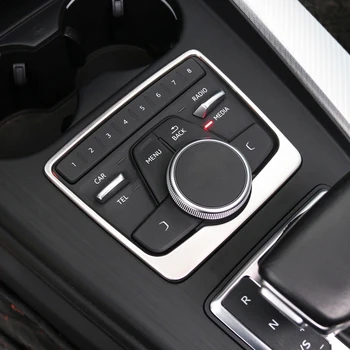 Automobilių Aksesuarai Audi A5 A4 B9 Aukštos Kokybės Nerūdijančio Plieno Pavarų Perjungimo Blizgančiais Vidaus Apdailos Rėmas Padengti Apdaila
