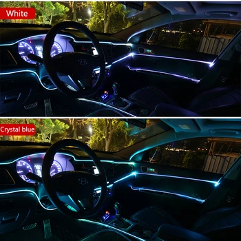 Automobilių EL Viela Led Automobilių Žibintai Neon LED lempos Virvę Vamzdis LED Juostelės Chevrolet Cruze Orlando Lacetti Lova EPICA Malibu Volt 
