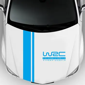 Automobilių Lipdukai WRC Juostelės Lenktynių Sporto Vinilo Decal Galvos Dangtis Padengti Lipdukas Automobilio Eksterjero Dekoro Priedai