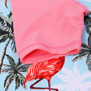 BAOHULU Mergaitėms Dviejų dalių Rinkinys, trumpomis Rankovėmis Bėrimas Apsaugai Maudymosi UPF 50+ UV Apsaugos Maudymosi kostiumai Vasaros Paplūdimio Maudymosi Kostiumas Kostiumas