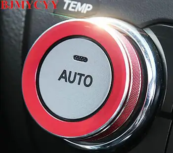 BJMYCYY 2VNT/SET Automobilių oro kondicionavimo sistema rankenėlę metalo dekoravimo žiedas Toyota Prado 2700 2010-2018 m.