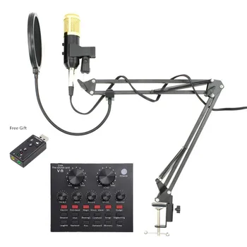 BM 900 Mikrofon Nustatyti Profesinės Kondensatoriaus USB Mikrofonas kompiuterio BM 800 Patobulinta Garso Studija Vokalo Įrašymas KTV