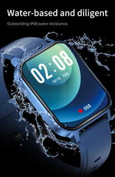 BYMUS Q18 Naujas smart žiūrėti 1.7 Ekrano dydis EKG, Širdies ritmą, kraujo spaudimą, stebėti sporto sekimo smartwatch Silikono dirželis laikrodis