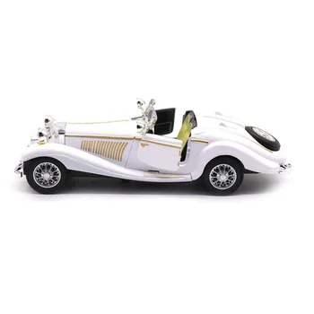 Baltos Spalvos, 1:28 Masto 16.8 CM Metalo Lydinio Diecasts 500K Klasikinis Traukti Atgal 1936 automobilio modelio Transporto priemonės Modelis Žaislai F Kids Kolekcija