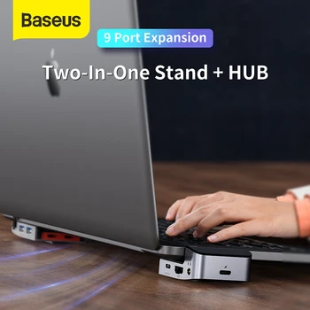 Baseus Multi USB C Tipo STEBULĖS RJ45 HDMI USB 3.0 