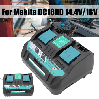 Baterijos Įkroviklis Makita Li-ion du kartus Baterijos Su Greito Įkrovimo Du Uostus Srovė Už Makita DC18RE 10.8-18V Power tool
