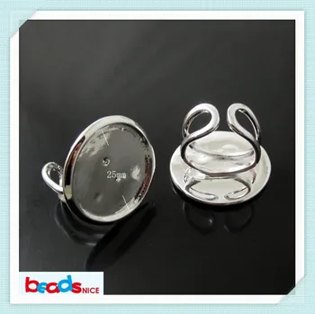 Beadsnice ID10412 rankų darbo žiedas parametrai didmeninė unikalus reguliuojamas žiedo bazės ruošiniai 25mm jūsų dizaino