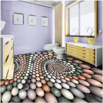Beibehang Užsakymą grindys, dekoratyvinis dažymas 3d, abstraktūs trimatis jade karoliukai, vonios kambario grindų dažymas 3D grindų plytelės