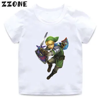 Berniukai/Mergaites Legend of Zelda Triforce Simbolį, Print T shirt Vaikų Vasaros Drabužių Vaikams Juokinga Atsitiktinis Kūdikis T-shirt