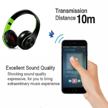 Bluetooth4.0 Sulankstomas Stereo Bevielės Ausinės Bass Ausinės Mikrofonas Parama TF Kortele, FM Radijas, MP3 Grotuvas, Telefono, KOMPIUTERIO PADAS
