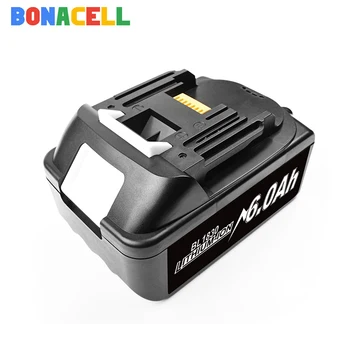Bonacell BL1860 18 V Įkrovimo 6000mAh Li-ion Akumuliatorius Makita 18v Baterijas BL1840 BL1850 BL1830 BL1860B LXT 400