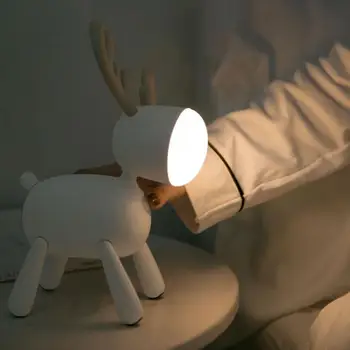 Briedžių, Elnių Naktį LED Šviesa Reguliuojamas Ryškumas Laiką USB Įkrovimo Stalo Lempa Patalpų Apšvietimas Darbastalio Apdaila Žibintai