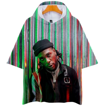 Burna Berniukas Marškinėlius 2020 Metų Hip-Hop, Reggae 3D Vyrų Gobtuvu marškinėliai Vasaros trumpomis Rankovėmis Moterims Marškinėlius Streetwear Harajuku Drabužiai