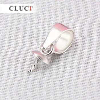 CLUCI didmeninė 10VNT/pak Aukštos Kokybės 925 Sterling Silver dizaino Pakabukas detalės Moterims Maža perlų vėrinį priėmimo SP180SB