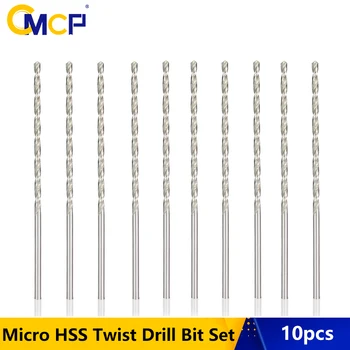 CMCP 10vnt HSS Twist Drill Bit Rinkinys M1.5/M2/M2.5 Ilgas Pjovimo Core Gręžimo karūnos Aukštos Plieno ir Medienos apdirbimo HSS Gręžimo karūnos Rinkinys
