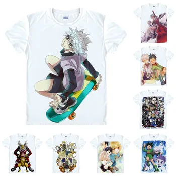 Coolprint Anime Marškinėliai HUNTER MEDŽIOTOJAS T-Shirts Multi-stiliaus trumpomis Rankovėmis GON FREECSS Killua Zoldyck Cosplay Motivs Hentai Marškinėliai