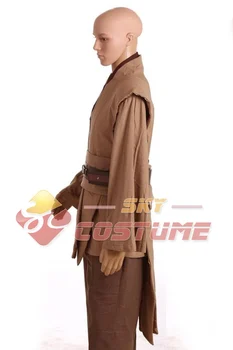 Cosplay Kostiumų Star Obi Wan Kenobi Kostiumas TUNIKA Jedi Knight Gobtuvu Suaugusių Vyrų Apdaras Apsiaustu, Pilnas Komplektas Helovinas Kostiumai