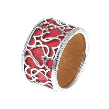 Cremo Romantiška Plataus atgarsio Širdies Piršto Žiedas, skirtas Pažadas Žiedas Bijoux Femme Su Keičiamais Oda Nustatyti Žiedas