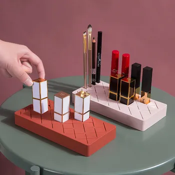 DIDELIS Silikono lūpų stalčiuko darbalaukio saugojimo kosmetikos laikymo dėžutė antakių pieštukas lūpų blizgesys multi-rėmo apdaila stovo