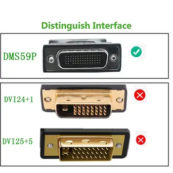 DMS-59 DMS59 59Pin DVI Male, 1-Port VGA Female Video Y Splitter TRUMPAS Kabelis 1 VNT 1 EKRANAS