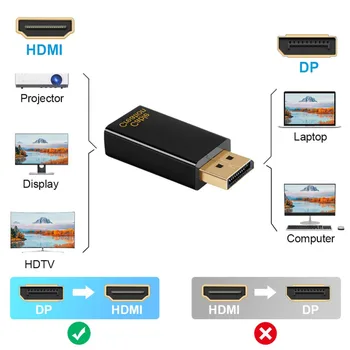 DP ir HDMI Adapterį, CableCreation [3-Pack] Auksą, Padengtą Displayport į HDMI Konverteris Vyrų ir Moterų, HDMI 1.3 v/1.4 v, Juoda