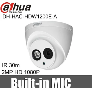 Dahua Dome HDCVI Kamera DH-HAC-HDW1200E-2MP HD 1080P IR 30m IP67 built-in MIC Saugumo Kameros HAC-HDW1200E-A