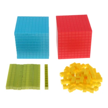 Daug 121 Plastiko Montessori Matematikos Dešimtųjų Kubo Mokymosi Švietimo Žaislai 10cm