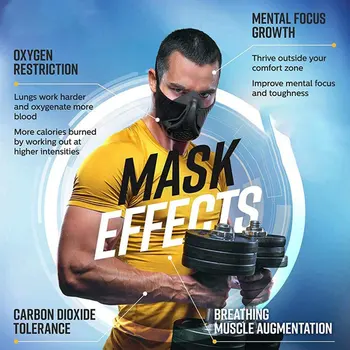 Deguonies barjero sporto kaukė fitneso veikia plato aukštis jojimo mokymas kaukė didelio aukščio kaukė aerobikos veikia