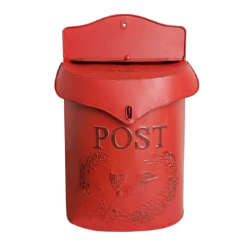 Derliaus Metalo Rakinama Saugumo Rašyti Laišką Laikraščio Pašto Dėžutės, Sodo Ornamentu Raudona