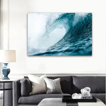 Didelio formato Spausdinimas SIENŲ Tapybos bangos jūra vandenynas akcijų sienos menas drobė spausdinti nuotraukas, gyvenamasis kambarys ir miegamasis Jokių Rėmų