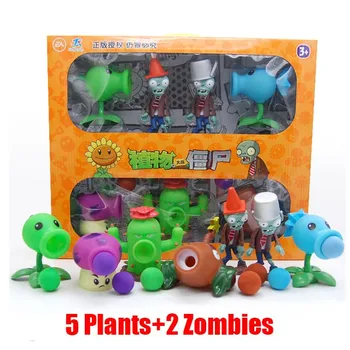 Didelis Originali Augalai Vs. Zombie Žaislai, 2 Pilnas Komplektas Berniukams Minkšto Silikono Anime Pav Vaikų Lėlės Vaikams Gimtadienio Žaislas Dovanos
