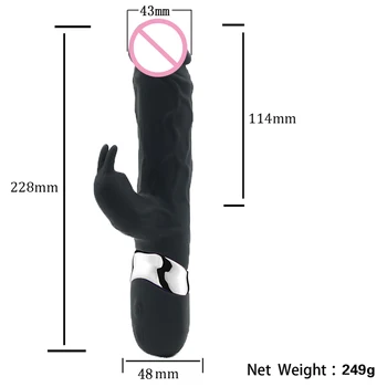 Dildo Vibratorius su 7 Vibracijos USB Rechareable G Spot Klitorio Analinis Makšties Stimuliavimas Suaugusiųjų Sekso Žaislai Moterims, Massager