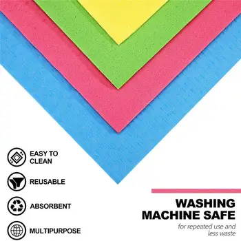 Dishcloth Celiuliozės Kempinė Šluostės - Birių 5/10 Pack Eco-Friendly Ne Kvapo Daugkartinio Naudojimo Valymas Duster Virtuvės