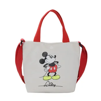 Disney canves mergina krepšys animacinių filmų mickey mouse pečių maišą mielas mini rankinės, piniginės monetos