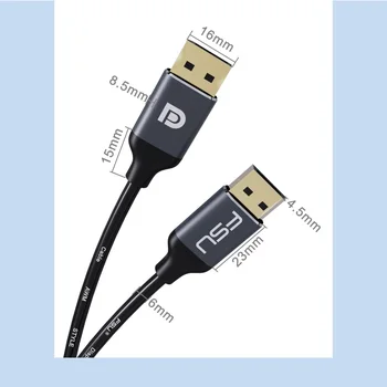 DisplayPort 1.4 Kabelis 8K 4K 144Hz 165Hz DP Kabelis Display Port Adapteris, Skirtas Vaizdo PC Nešiojamas TV DP 1.4 1.2 Display Port 1.2 Kabelis