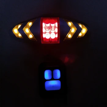 Dviračių Apšvietimas Įkrovimo Mirksi USB užpakalinis Žibintas Posūkio Signalo Lemputė Vandeniui LED Žibintuvėlis USB Kabelis, Nuotolinio Valdymo pultas