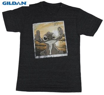 Dygsnio Vyrai t-shirt - Stich Šypsosi Nelaimę Saulėlydžio Nuotraukos