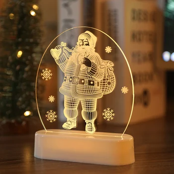 Džiaugsmas-Enlife Kalėdinė Dekoracija Namuose Santa Claus Modelio Papuošalus LED Žibintai, Žėrintis USB Baterija Naujųjų Metų 2021 Noel