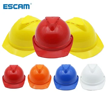 ESCAM Pritaikyti Logotipas Saugos Sunku Skrybėlės Bžūp Kvėpuojantis Statybos Darbai, Apsauginiai Šalmai, ABS Apsaugoti Gelbėjimo Šalmai