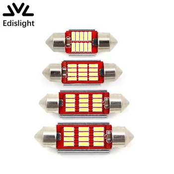 Edislight 4Pcs Canbus LED Lemputes Jokios Klaidos 31mm 36mm 39mm 42mm C10W C5W 4014 SMD Auto Lempos Apšvietimo Automobilio Salono Išorės Šviesos