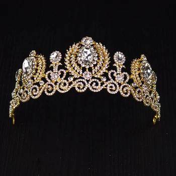 Elegantiškas Aukso, Sidabro Spalva, Rožančiai ir Karūnos Mergaitė princesė Plaukų Aksesuarų, Tiara Už Bridal Crown Nuotakos Plaukų Papuošalai HG-066