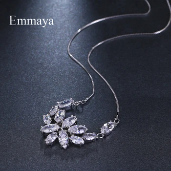Emmaya Prekės ženklo Mados Elegancija Žavesio Gėlių AAA Cirkonis Aukščio Mėgėjams Karoliai Moterų Populiarus Juvelyrikos Vestuves Dovana