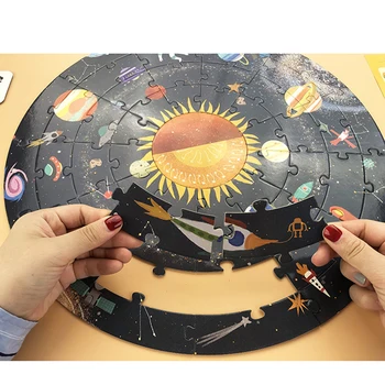 Erdvės Įspūdį 3D Kūrybos Mokslo Galvosūkiai Vaikams Dėlionės Montessori Žaislų Planeta Apvali Planeta Dovana
